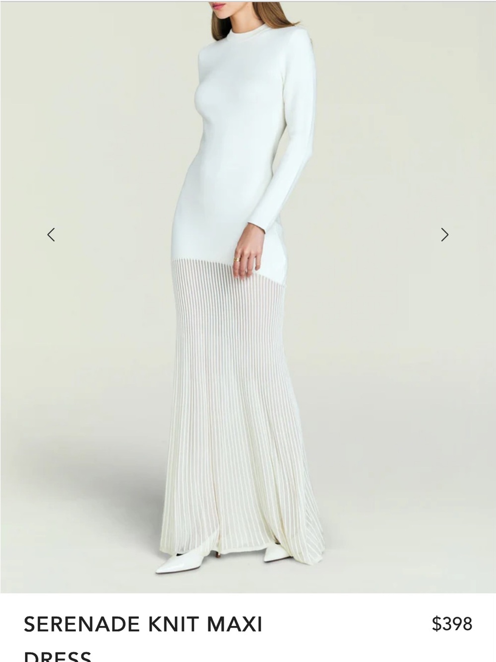 Serenade Knit Maxi Dress - White